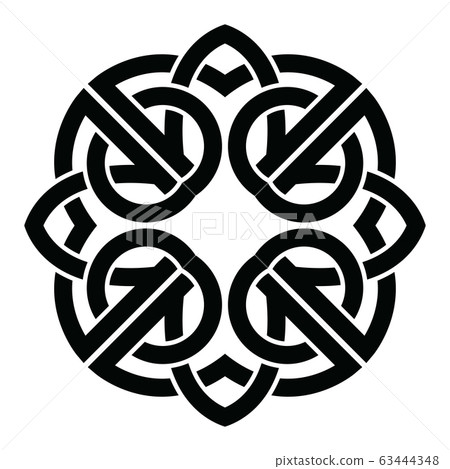 Celtic knot abstract decorative ornament vector. 63444348