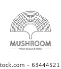 Abstract mushroom logo for company vector 63444521
