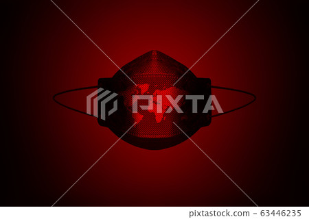 Mask corona world map Mask corona world map 63446235