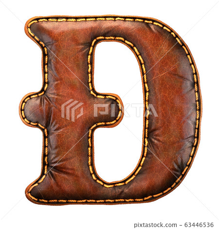 Symbol dashcoin made of leather. 3D render font with skin texture isolated on white background. Symbol dashcoin made of leather. 3D render font with skin texture isolated on white background. 63446536