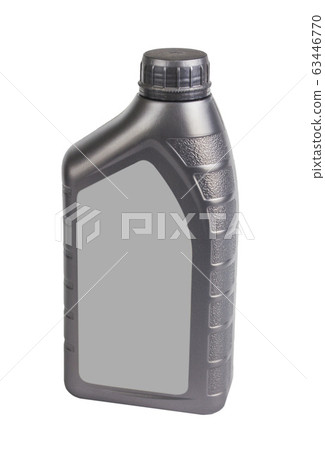 Plastic container for motor oil isolated on white background Plastic container for motor oil isolated on white background 63446770