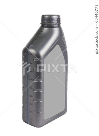 Plastic container for motor oil isolated on white background Plastic container for motor oil isolated on white background 63446772