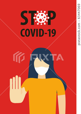Stop Covid-19 Coronavirus concept. - Stock Illustration [63447069] - PIXTA