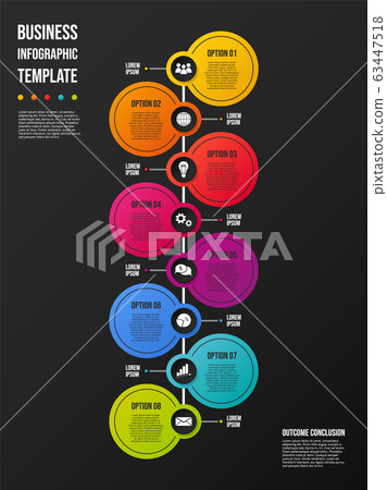 Colorful infographic with business icons. Vector Colorful infographic with business icons. Vector 63447518