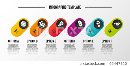 Design of a company timeline with business icons 63447520