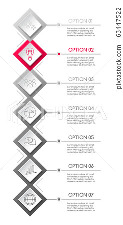 Infographic with business icons. Vector 63447522