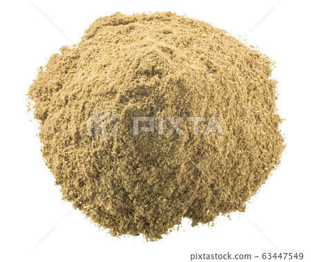 Dried herbs ground fenugreekl pile, paths, top Dried herbs ground fenugreekl pile, paths, top 63447549