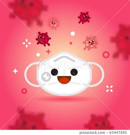 Mask protection N95 vector illustration. 63447895