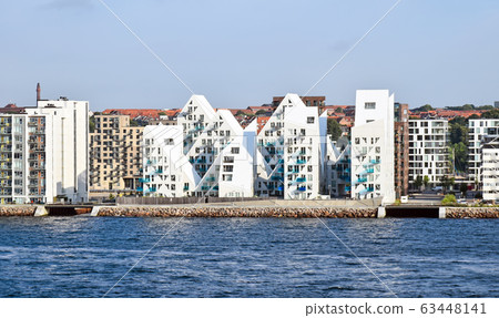 Modern residential buildings at the port of Aarhus in Denmark Modern residential buildings at the port of Aarhus in Denmark 63448141