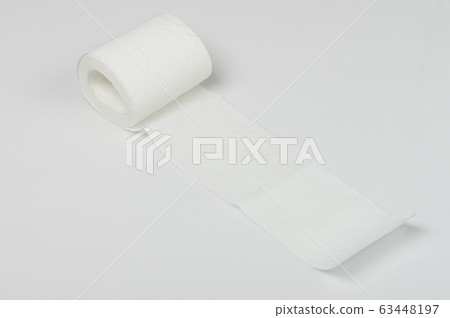 One soft edge of toilet paper 63448197