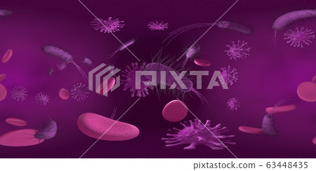 3d rendering Microscope virus bacteria close up. - Stock Illustration ...