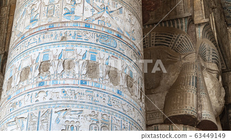 Dendera temple or Temple of Hathor. Egypt. Dendera temple or Temple of Hathor. Egypt. 63449149