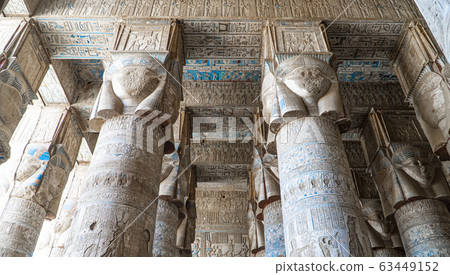 Dendera temple or Temple of Hathor. Egypt. Dendera temple or Temple of Hathor. Egypt. 63449152