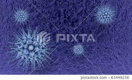 Corona virus. Viruses under microscope. nCoV 63449238