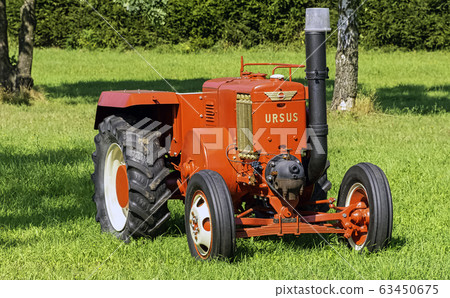 Vintage Polish tractor Ursus C-45 in Choczewo, Pomerania, Poland 63450675