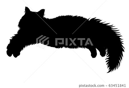 [Cat Silhouette] Forest Cat Maine Coon Ragdoll Persian Siberian Beard Without 9 63451841