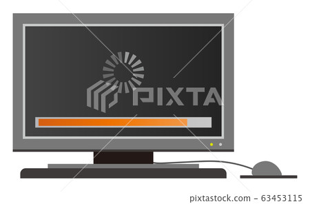 Desktop PC loading screen - Stock Illustration [63453115] - PIXTA