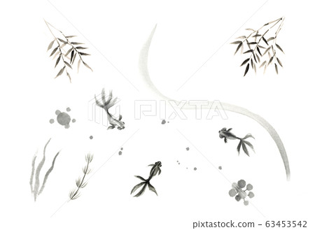 Summer material ink painting ink painting set 63453542