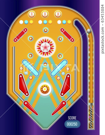 Pinball machine isolated. Pinball machine isolated. 63453884