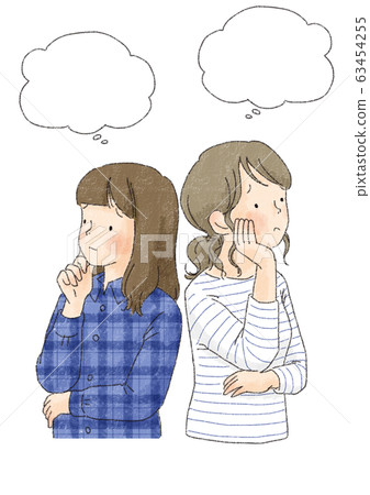 Couple same sex woman LGBTQ (speech balloon) 63454255