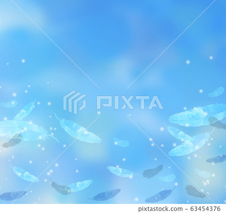 羽毛圖藍色背景 羽毛圖藍色背景 63454376