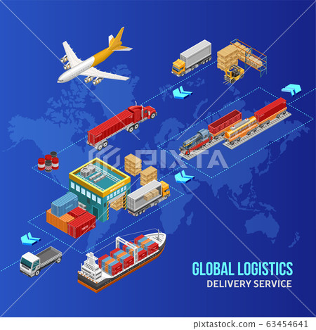 Connections between freight transport and warehouse 63454641