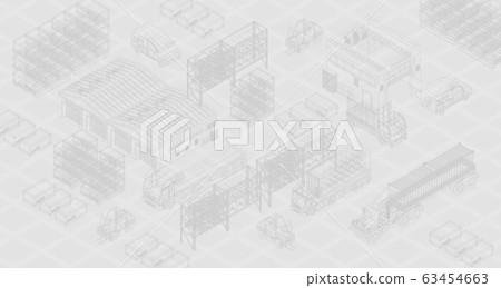Graphic blueprint with storage elements-插圖素材 [63454663] - PIXTA圖庫