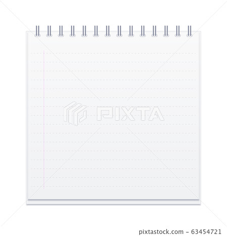 Notepad with ruled pages - Stock Illustration [63454721] - PIXTA