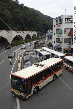 Hakone Tozan Bus which goes in front of Hakone Yumoto Station 63454849