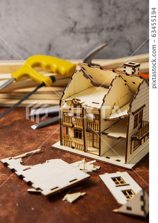 Hand work tools or construction tools top view 048 Hand work tools or construction tools top view 048 63455194