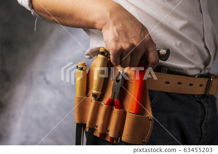 Hand work tools or construction tools top view 046 Hand work tools or construction tools top view 046 63455203