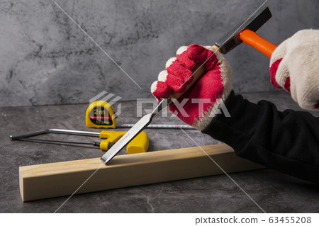 Hand work tools or construction tools top view 080 Hand work tools or construction tools top view 080 63455208
