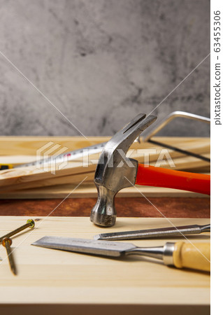 Hand work tools or construction tools top view 016 Hand work tools or construction tools top view 016 63455306