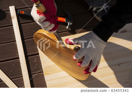 Hand work tools or construction tools top view 063 Hand work tools or construction tools top view 063 63455341