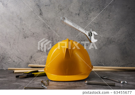 Hand work tools or construction tools top view 038 Hand work tools or construction tools top view 038 63455677