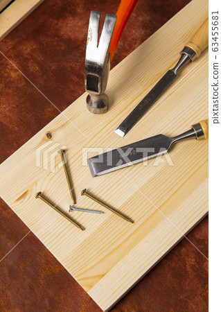 Hand work tools or construction tools top view 036 Hand work tools or construction tools top view 036 63455681