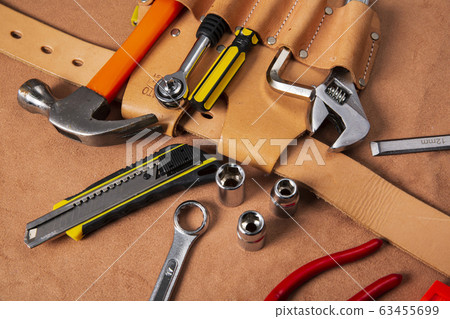 Hand work tools or construction tools top view 032 Hand work tools or construction tools top view 032 63455699