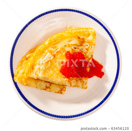 Bliny with red caviar 63456120