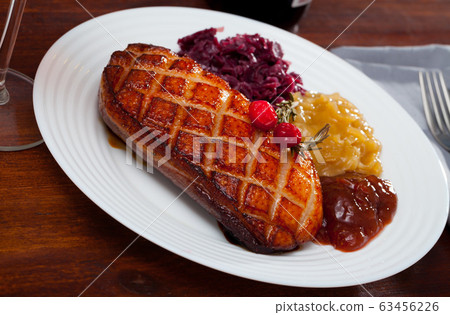 Duck breast Magret with pickled cabbage Duck breast Magret with pickled cabbage 63456226