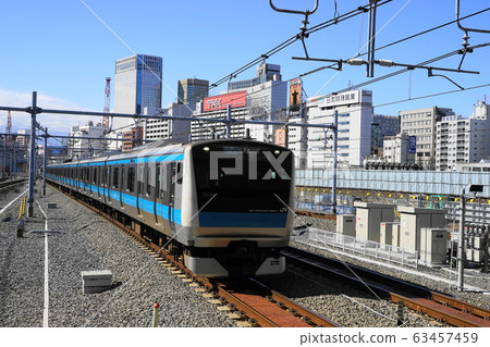 3月，港區的300品川區和京濱東北線的高輪門戶站景觀 63457459