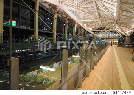 March 268 Minato-ku Takanawa Gateway Station and the station premises at night 63457489