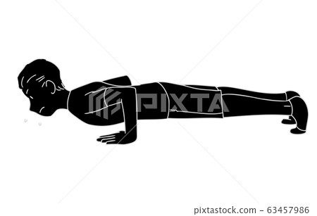 黑白人材料:男人,訓練,俯臥撑 黑白人材料:男人,訓練,俯臥撑 63457986