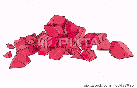 A bunch of pink stones. 3D illustration A bunch of pink stones. 3D illustration 63458080