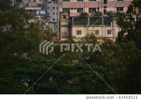 Cityscape of Chittagong, Bangladesh-New condominiums and lush forests in Bangladesh Cityscape of Chittagong, Bangladesh-New condominiums and lush forests in Bangladesh 63458521