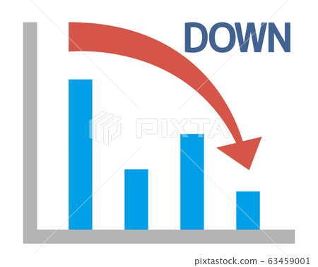Arrow Icon Arrow Up Graph Down Down Line Graph 63459001