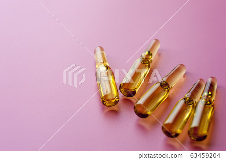 Close-up glass ampoules with medicine Close-up glass ampoules with medicine 63459204