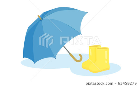 Umbrella and boots 63459279