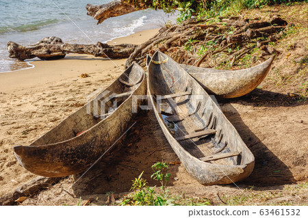 traditional wooden fishing boat on Masoala, 63461532