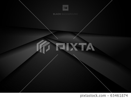 Abstract 3D black geometric triangle layer - Stock Illustration ...