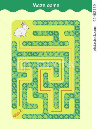 Rabbit and Carrot Maze educational game for Rabbit and Carrot Maze educational game for 63462389